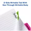 Blank tab index Avery Ultra Tabs Green Orange Pink Yellow 74767