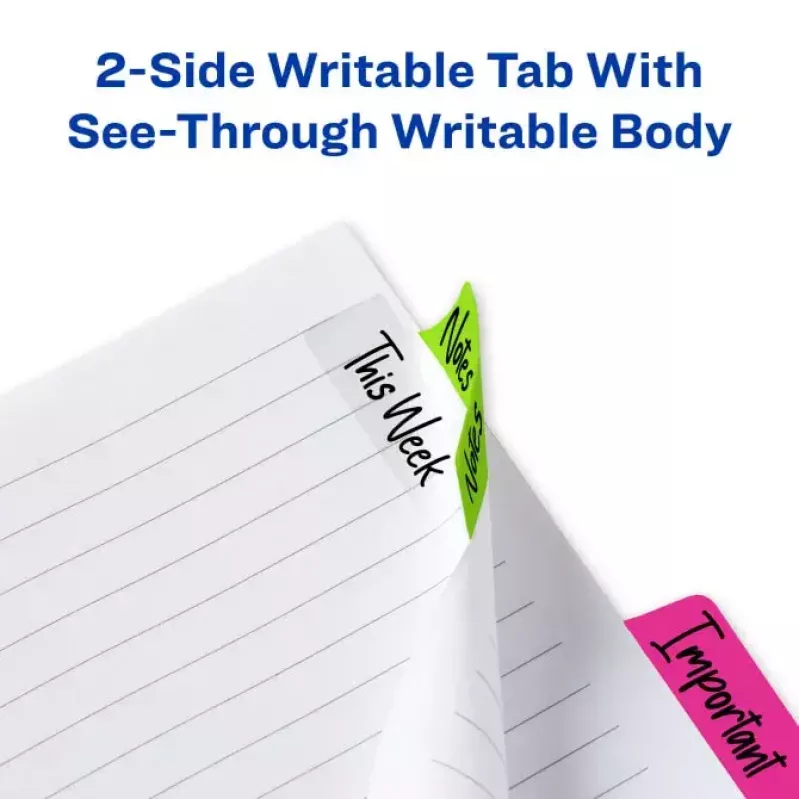 Blank tab index Avery Ultra Tabs Green Orange Pink Yellow 74767