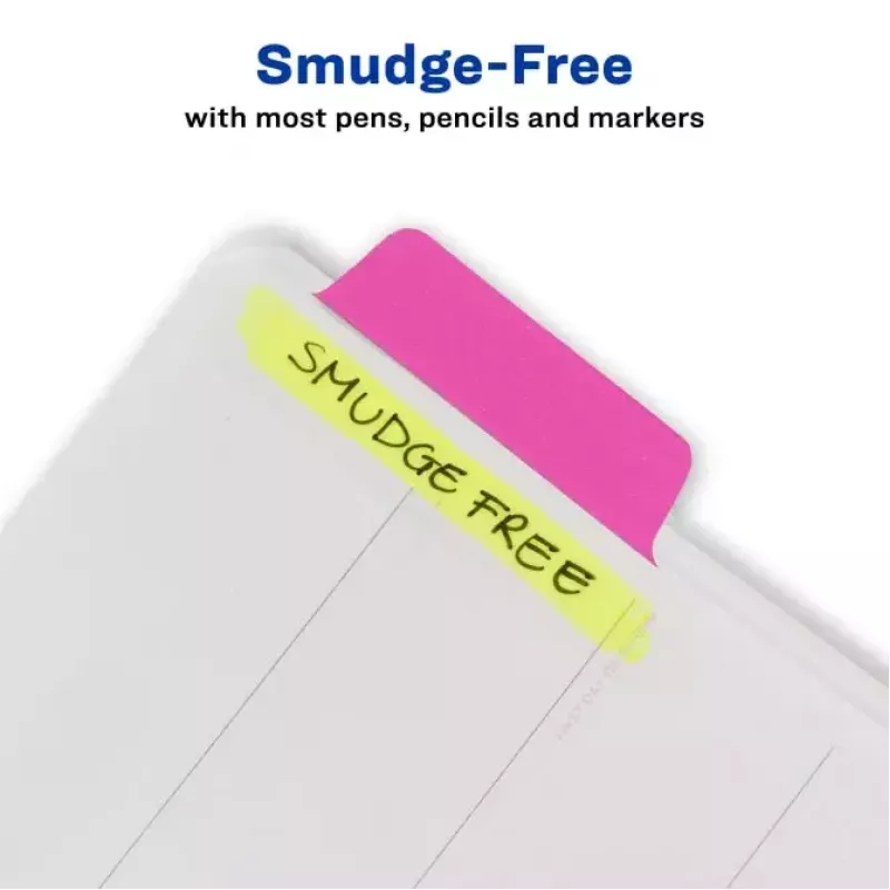 Blank tab index Avery Ultra Tabs Green Orange Pink Yellow 74767