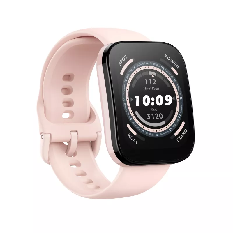 Amazfit Bip 5 4.85 cm (1.91 inch) TFT 45.9 mm Digital 320 x 380 pixels Touchscreen Pink GPS (satellite)