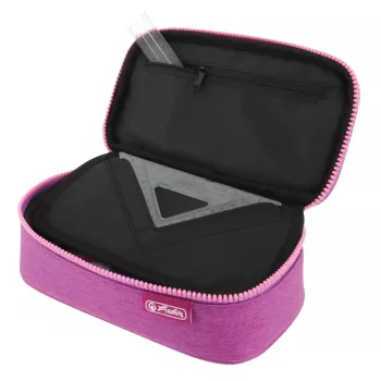 Pencil Case Herlitz beatBox ABC Soft Polyester Pink Purple 225x120x70mm
