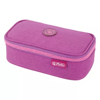 Pencil Case Herlitz beatBox ABC Soft Polyester Pink Purple 225x120x70mm