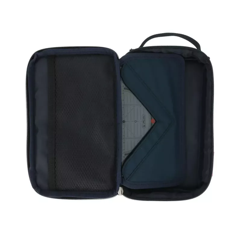 Soft pencil case Herlitz 2 Go Polyester Grey 210x130x60mm