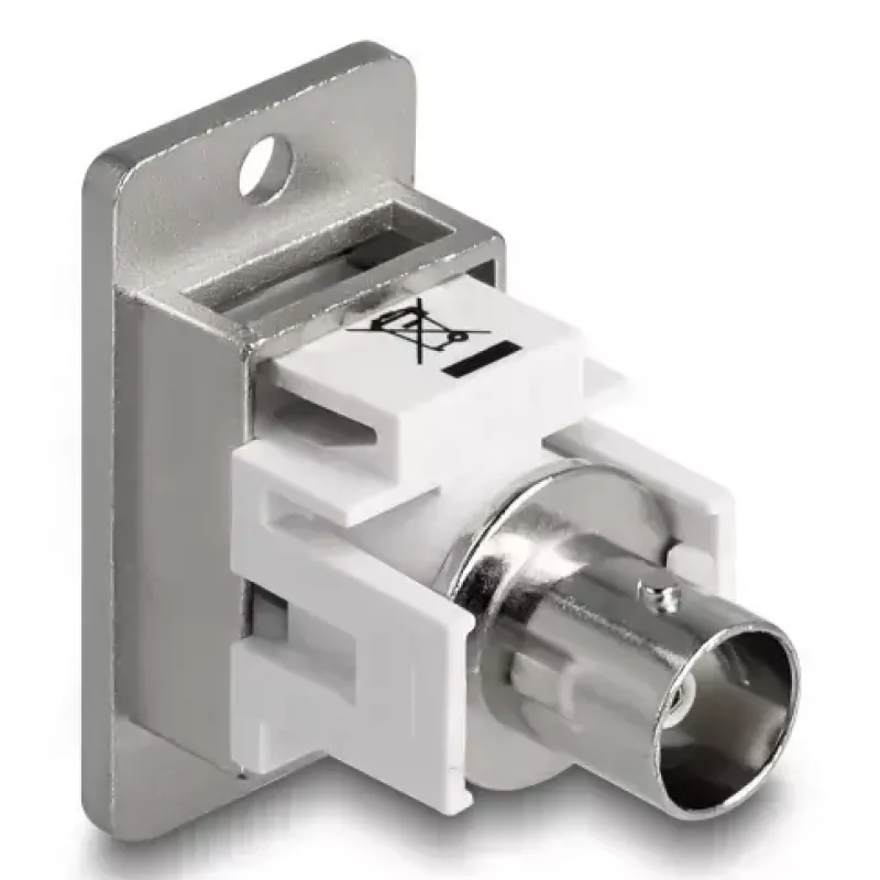 DeLOCK 90880 BNC Socket Outlet Silver White 50 Ω