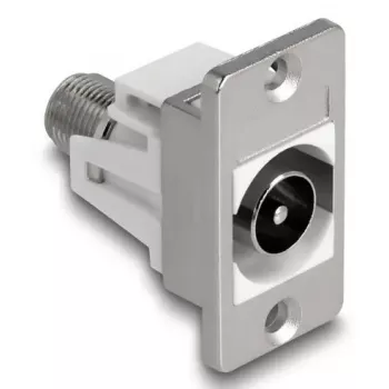 DeLOCK 90881 Socket Outlet IEC F Silver White 75 Ω