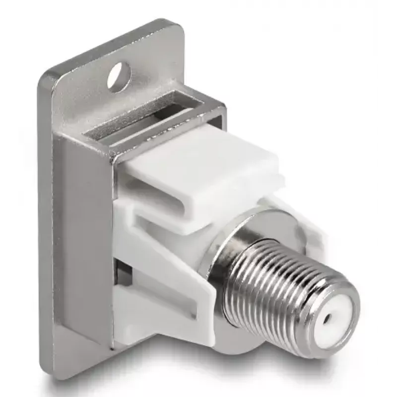 DeLOCK 90882 Socket Outlet IEC F Silver White 75 Ω