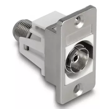 DeLOCK 90882 Socket Outlet IEC F Silver White 75 Ω