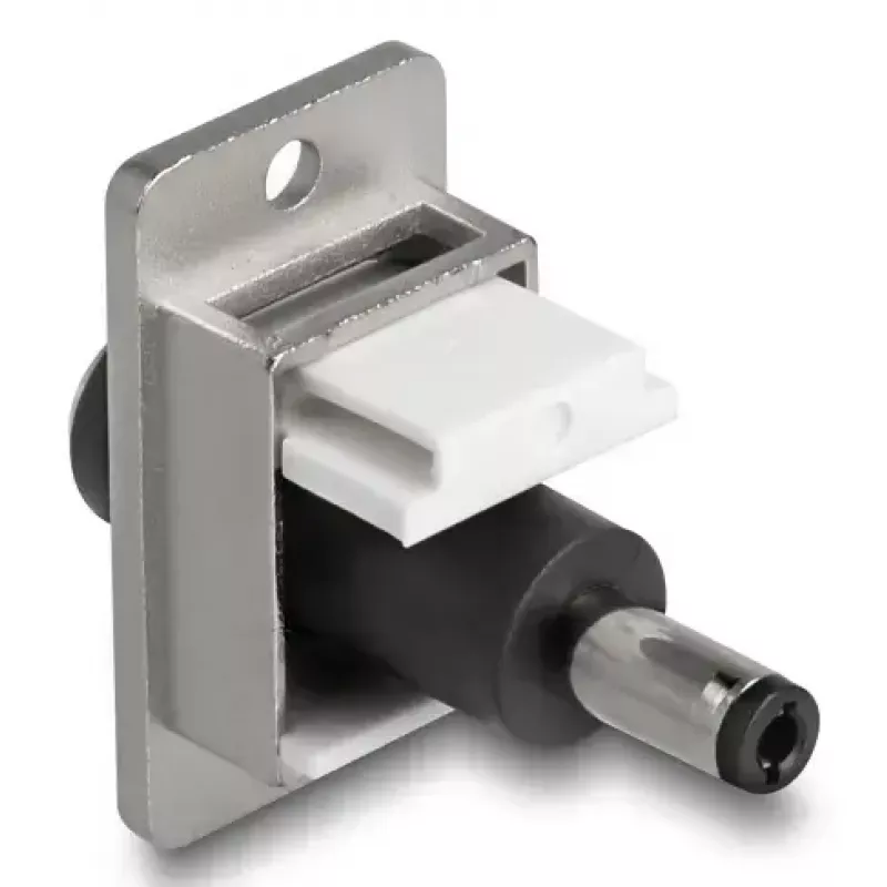 DeLOCK 90887 keystone module Flat Black Silver White DC 5.5 x 2.5