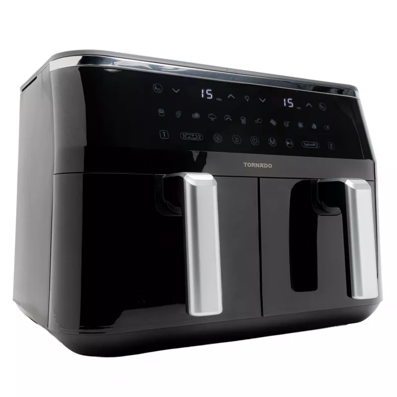 TORNADO TAFT-1000-GS | Double Air Fryer 9L, Hot air fryer, 9 L, 60 °C, 200 °C, 12 person(s), 540 min