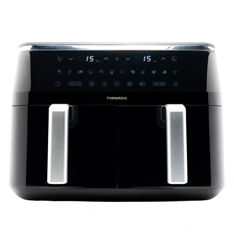 TORNADO TAFT-1000-GS | Double Air Fryer 9L, Hot air fryer, 9 L, 60 °C, 200 °C, 12 person(s), 540 min