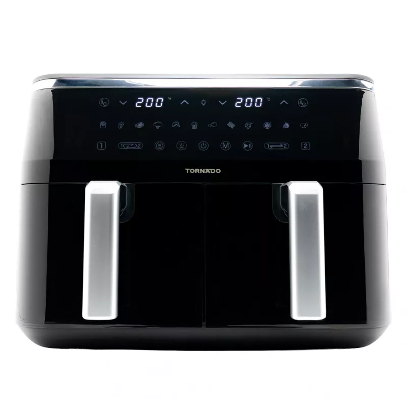 TORNADO TAFT-1000-GS | Double Air Fryer 9L, Hot air fryer, 9 L, 60 °C, 200 °C, 12 person(s), 540 min