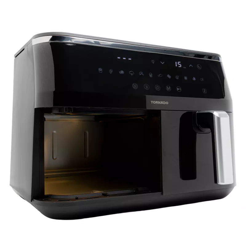 TORNADO TAFT-1000-GS | Double Air Fryer 9L, Hot air fryer, 9 L, 60 °C, 200 °C, 12 person(s), 540 min