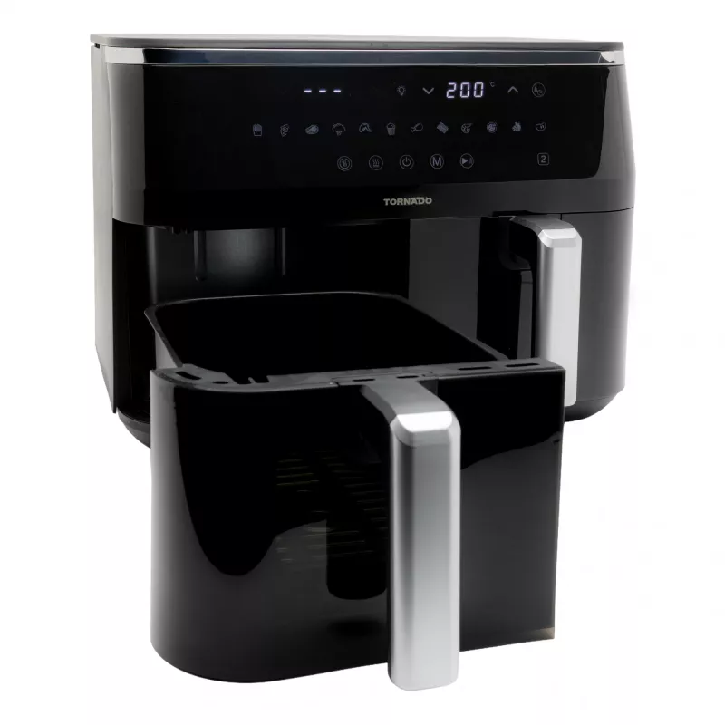 TORNADO TAFT-1000-GS | Double Air Fryer 9L, Hot air fryer, 9 L, 60 °C, 200 °C, 12 person(s), 540 min