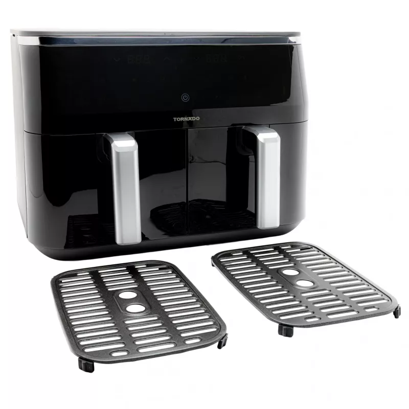 TORNADO TAFT-1000-GS | Double Air Fryer 9L, Hot air fryer, 9 L, 60 °C, 200 °C, 12 person(s), 540 min
