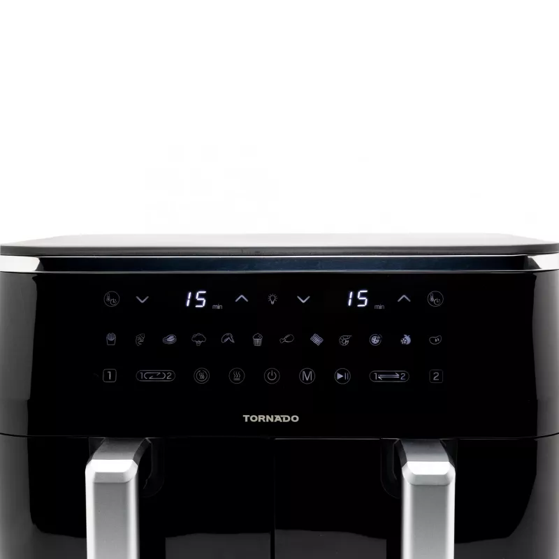 TORNADO TAFT-1000-GS | Double Air Fryer 9L, Hot air fryer, 9 L, 60 °C, 200 °C, 12 person(s), 540 min
