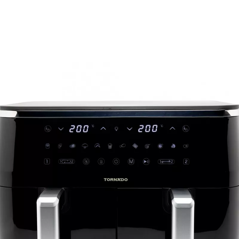 TORNADO TAFT-1000-GS | Double Air Fryer 9L, Hot air fryer, 9 L, 60 °C, 200 °C, 12 person(s), 540 min