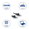 ACT Black 1.5 meter LSZH U/UTP CAT6 datacenter slimline patch cable snagless with RJ45 connectors