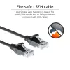 ACT Black 1.5 meter LSZH U/UTP CAT6 datacenter slimline patch cable snagless with RJ45 connectors