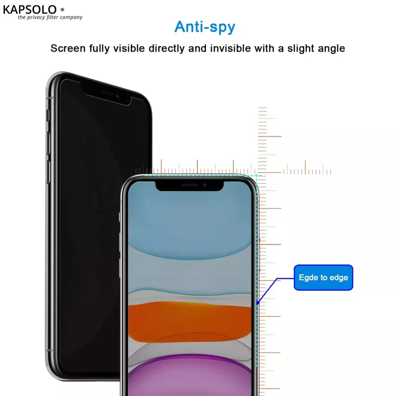 Privacy Tempered Glass KAPSOLO iPhone XR
