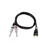Audio cable Omnitronic 30225213 1.5m 2x6.35mm 2xRCA Black