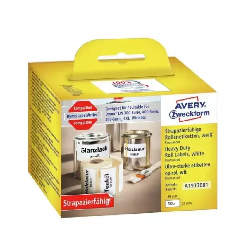 Self-adhesive label Rectangle Avery A1933081
