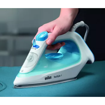 Braun TexStyle 1 SI1050BL Steam iron Ceramic soleplate 2000 W Blue, White