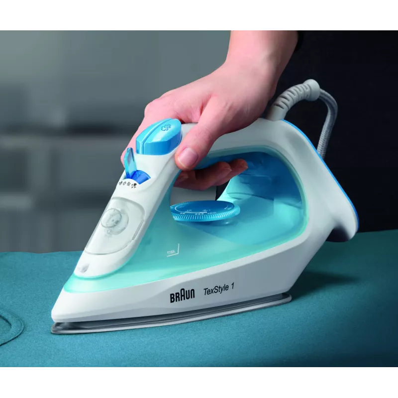Braun TexStyle 1 SI1050BL Steam iron Ceramic soleplate 2000 W Blue, White