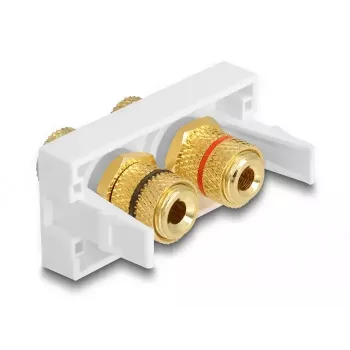DeLOCK Easy 45 Module 2 x binding post red black ring 22.5 x 45 mm