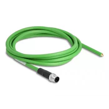 DeLOCK Network cable M12 4 pin D-coded to open wire ends TPU 2 m