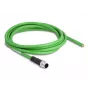 DeLOCK Network cable M12 4 pin D-coded to open wire ends TPU 2 m