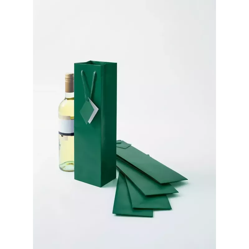 Gift wrap bag Sigel GT502 Green 100mm x 80mm x 350mm