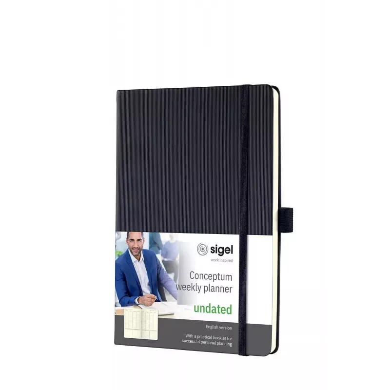 Weekly appointment book Sigel CO701 Hardcover 192 pages Black