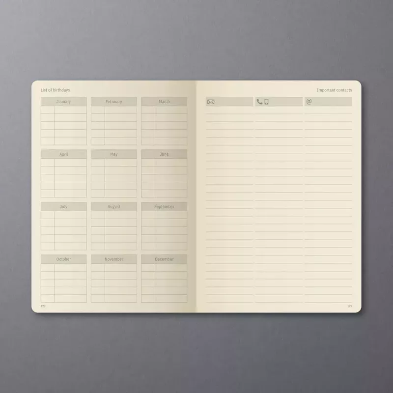 Weekly appointment book Sigel CO701 Hardcover 192 pages Black