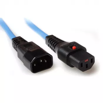 ACT Powercord C13 IEC Lock - C14 blue 3 m, PC963