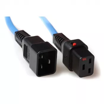 ACT Powercord C19 IEC Lock C20 blue 3 m 16 A 230 V