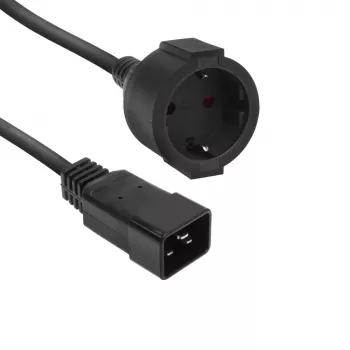 Power Cord ACT C20 CEE 7/3 black 0.2 m 230V 16A