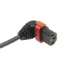 ACT Powercord CEE 7/7 male (angled) - C13 IEC Lock (down angled) black 2 m, EL453S