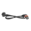 ACT Powercord CEE 7/7 male (angled) - C13 IEC Lock (left angled) black 3 m, EL455S