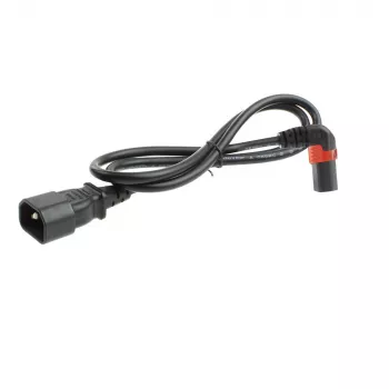 ACT Powercord C14 - C13 IEC Lock (up angled) black 1 m, PC2043