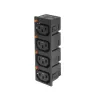 ACT C13 IEC Lock Net Entree (4x outlet) - black, PA135015BK4