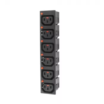 ACT C13 IEC Lock Net Entree (6x outlet) - black, PA135015BK6