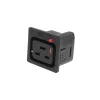 ACT C19 IEC Lock Net Entree (1x outlet) - black, PA195015BK, C19, Black, Red, Female, Straight, Thermoplastic, 2000 V