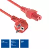 ACT Powercord mains connector CEE 7/7 male (angled) - C15 red 1.5 m