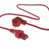 ACT Powercord mains connector CEE 7/7 male (angled) - C15 red 1.5 m