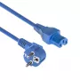 ACT Powercord mains connector CEE 7/7 male angled C15 blue 1.5 m 230V 10A