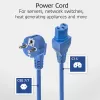 ACT Powercord mains connector CEE 7/7 male angled C15 blue 1.5 m 230V 10A