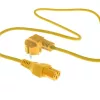 ACT Powercord mains connector CEE 7/7 male (angled) - C15 yellow 1.5 m