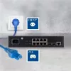 ACT Powercord mains connector CEE 7/7 male (angled) - C15 blue 1 m