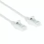 ACT White 0.5 meter LSZH U/UTP CAT6 datacenter slimline patch cable snagless with RJ45 connectors