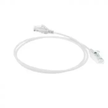 ACT White 1 meter LSZH U/UTP CAT6 datacenter slimline patch cable snagless with RJ45 connectors
